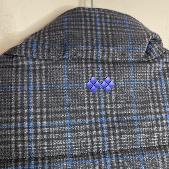 Robert Graham | Men’s Oswego Blue Grey Plaid Full Zip Vest Size Medium - Picture 4 of 7